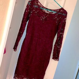 Maroon short dress